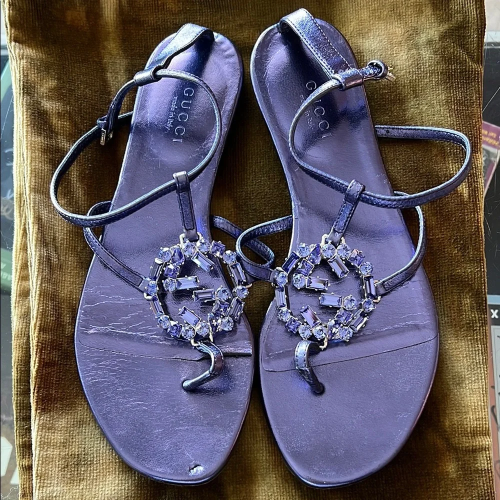 Gucci Women's Purple Sandals - Picture 2 of 5